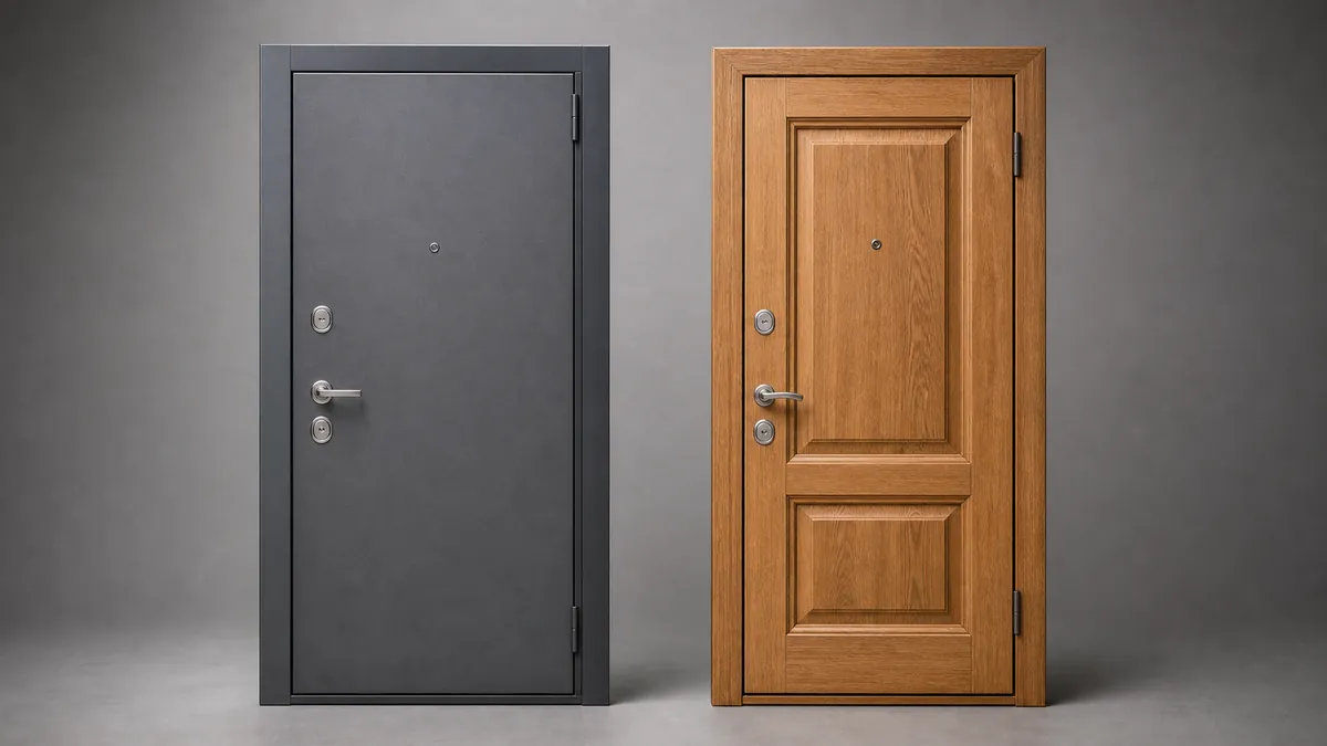 Uși Metalice vs Uși de Lemn - Comparație Completă 2026